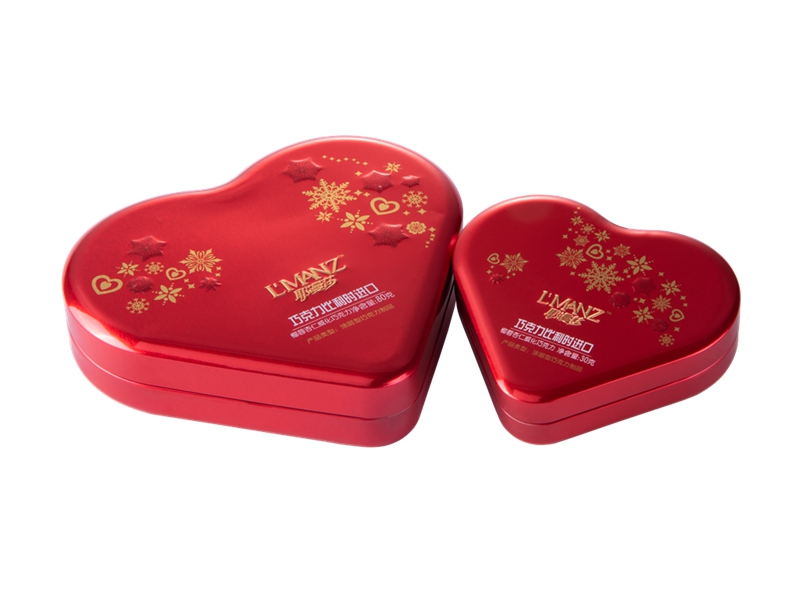 Heart shaped tin can packaging Heart shaped tin can packaging