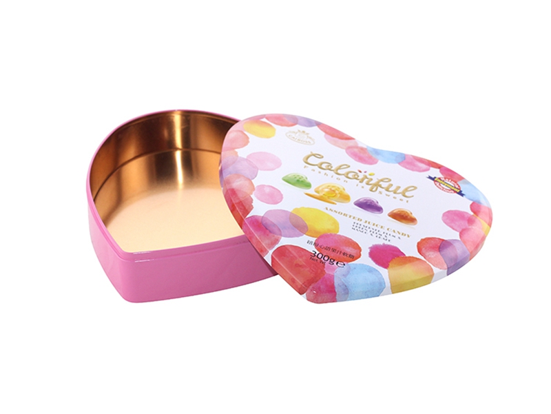 Heart shaped tin box for candies Heart shaped tin box for candies